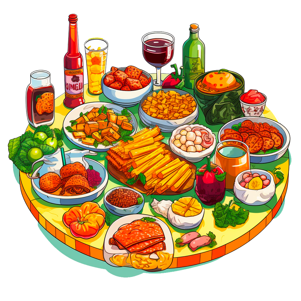 A plate with food on it